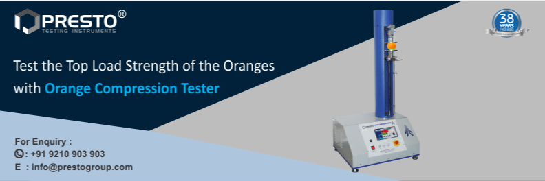 Test The Top Load Strength Of The Oranges With Orange Compression Tester